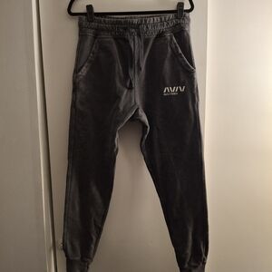 Lane Seven Gray Jogger Sweatpants with Elastic Waistband And Graphic Detail